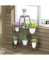 Vebreda Plant Rack 7-Tier Metal Plant Stand Garden Shelf