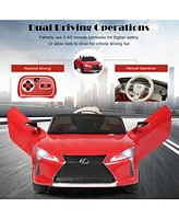 Gymax 12V Licensed Lexus LC500 Kids Ride On Car w/ MP3 Remote Control White
