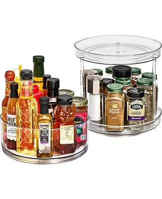 Sorbus Lazy Susan Organizer Set - for Fridge, Pantry, Cabinet, Table, Makeup, Set Includes 1 Tall Lazy Susan, 1 Two Tier