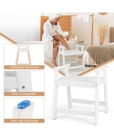 Skonyon Heavy Duty Shower Bench with Arms for Inside Shower Shaving Legs-White