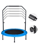 Yescom 40" Exercise Trampoline Jumping Mat Adjustable Handle Home Gym Fitness Cardio