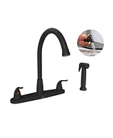 Casainc Two Handle Kitchen Faucet with Pull Out Side Sprayer