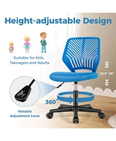 Costway Height-adjustable Ergonomic Kids Desk Chair with Universal Casters Working