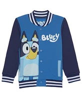 Bluey Toddler and Little Boys Fleece Varsity Jacket