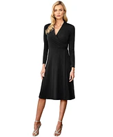 Hotsquash London Women's Long Sleeve Wrap Dress