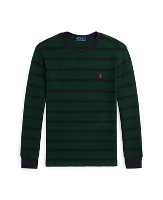 Polo Ralph Lauren Big Boys Striped Waffle Cotton Long Sleeve Tee