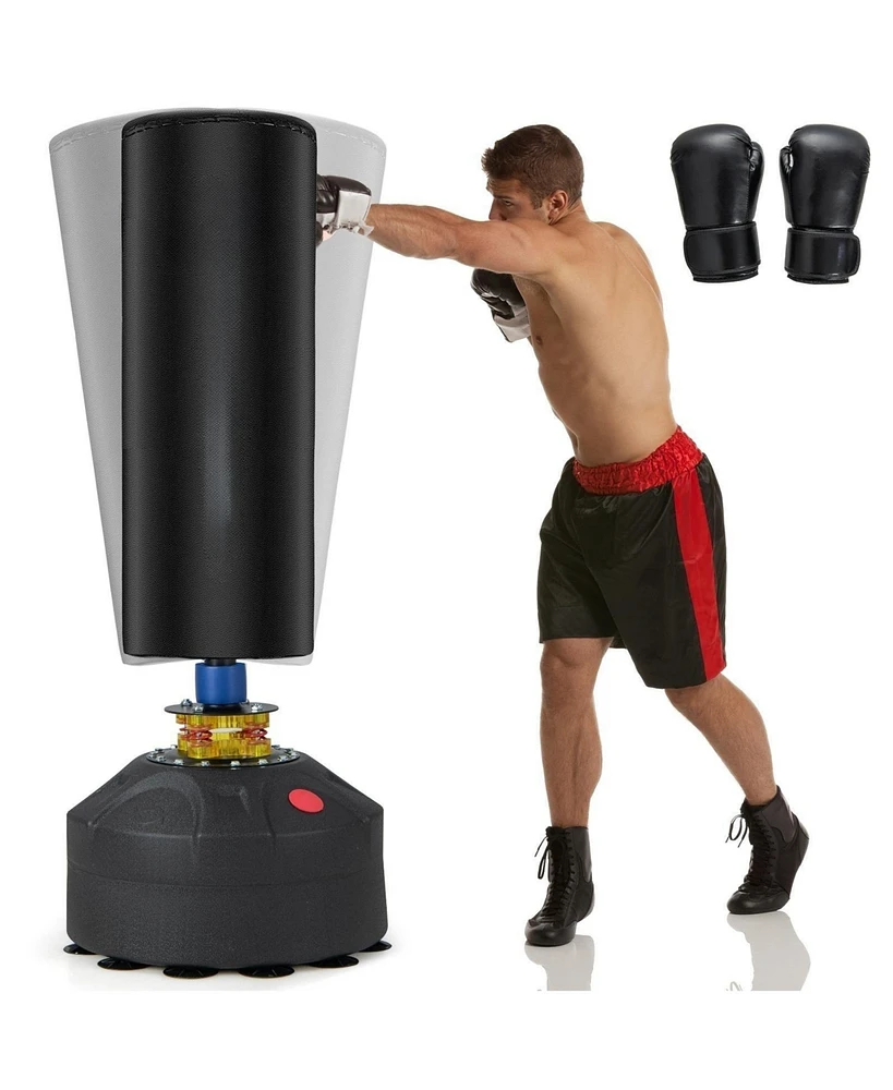 Skonyon Freestanding Punching Bag Kickboxing Bag with Stand and Suction Cup Base