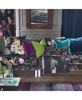 Designers Guild Delft Flower Noir Merino Wool Throw