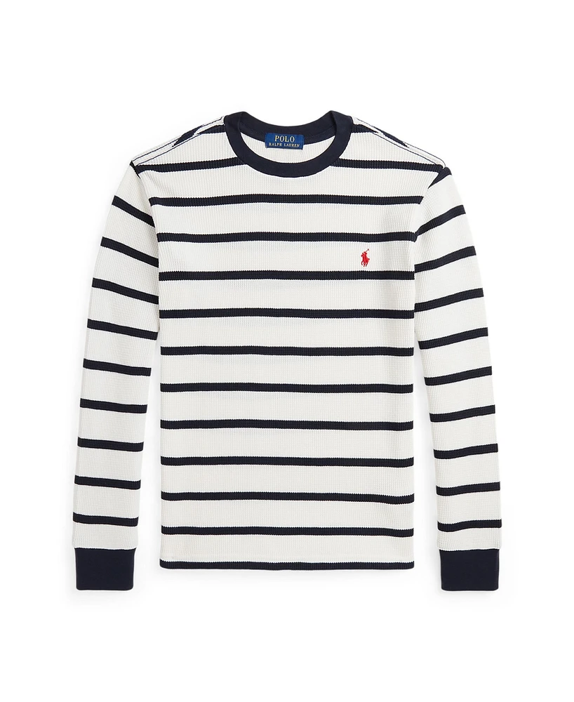 Polo Ralph Lauren Big Boys Striped Waffle Cotton Long Sleeve Tee