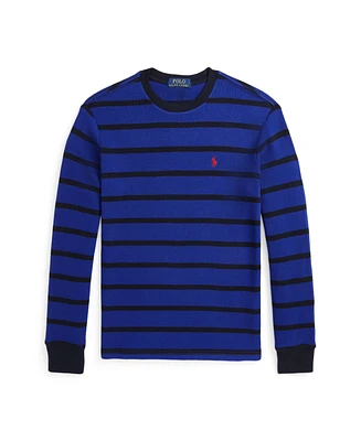 Polo Ralph Lauren Big Boys Striped Waffle Cotton Long Sleeve Tee