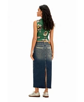 Desigual Women's Denim midi skirt