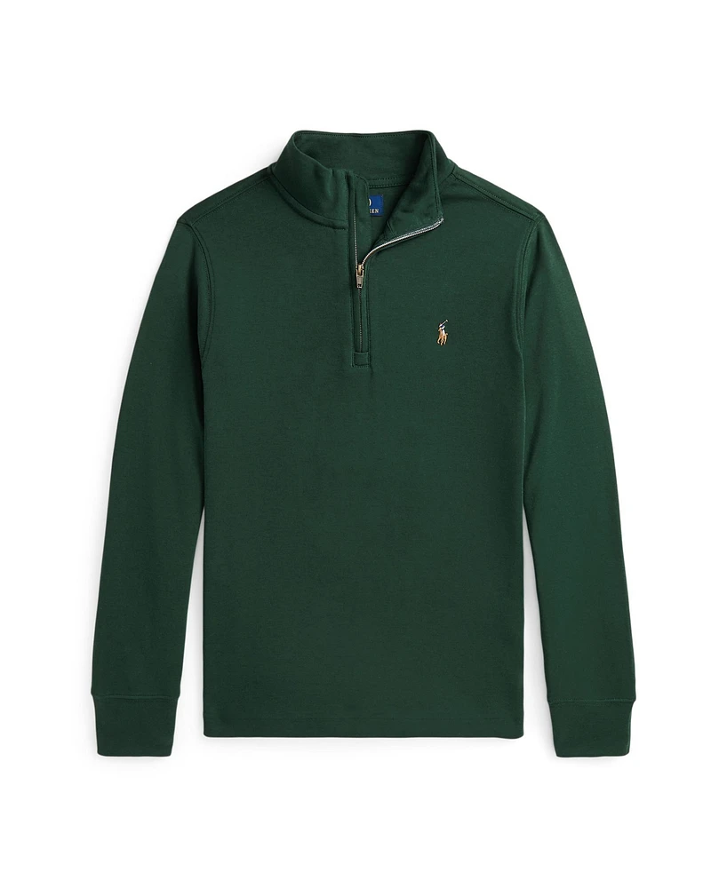 Polo Ralph Lauren Big Boys Cotton Interlock Quarter-Zip Pullover