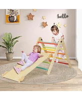 3-in-1 Triangular Climbing Toys Foldable & Height-adjustable Triangle Set
