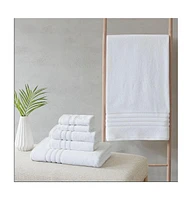 Home Outfitters 67% Cotton 33% Polyester Sustainable Blend 6PC Bath Towel Set , Absorbent, Bathroom Spa Towel, Casual