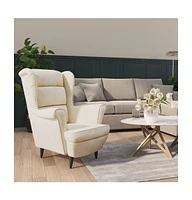 vidaXL Armchair Cream White Velvet