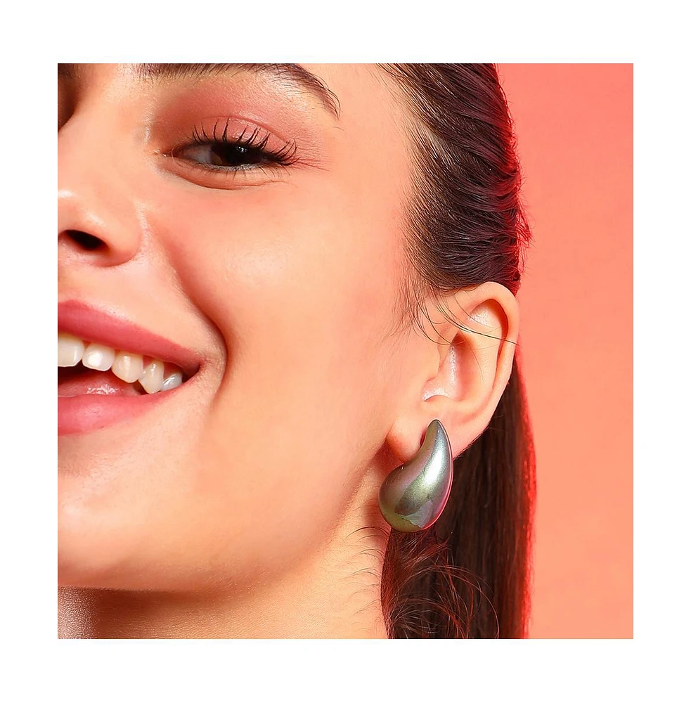Sohi Women's Teardrop Hoop Earrings