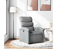 Recliner Chair Light Gray Fabric