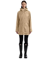 Hunter Women's Hooded Rubberized Waterproof Rain Coat