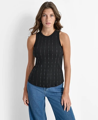 Dkny Women's Ribbed Studded Tank Top