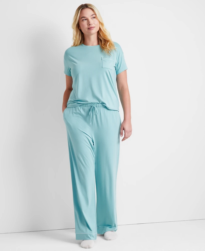 State of Day Women's 2-Pc. Fluid Knit Pajamas Set, Created for Macy's