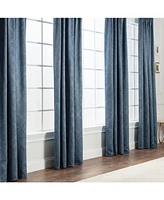 Chanasya Premium 2-Panel Embellish Embossed Classy Blackout Curtains - 3-in-1 Back Tab, Rod Pocket