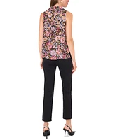 Vince Camuto Women's Floral-Print Cowl-Neck Sleeveless Top