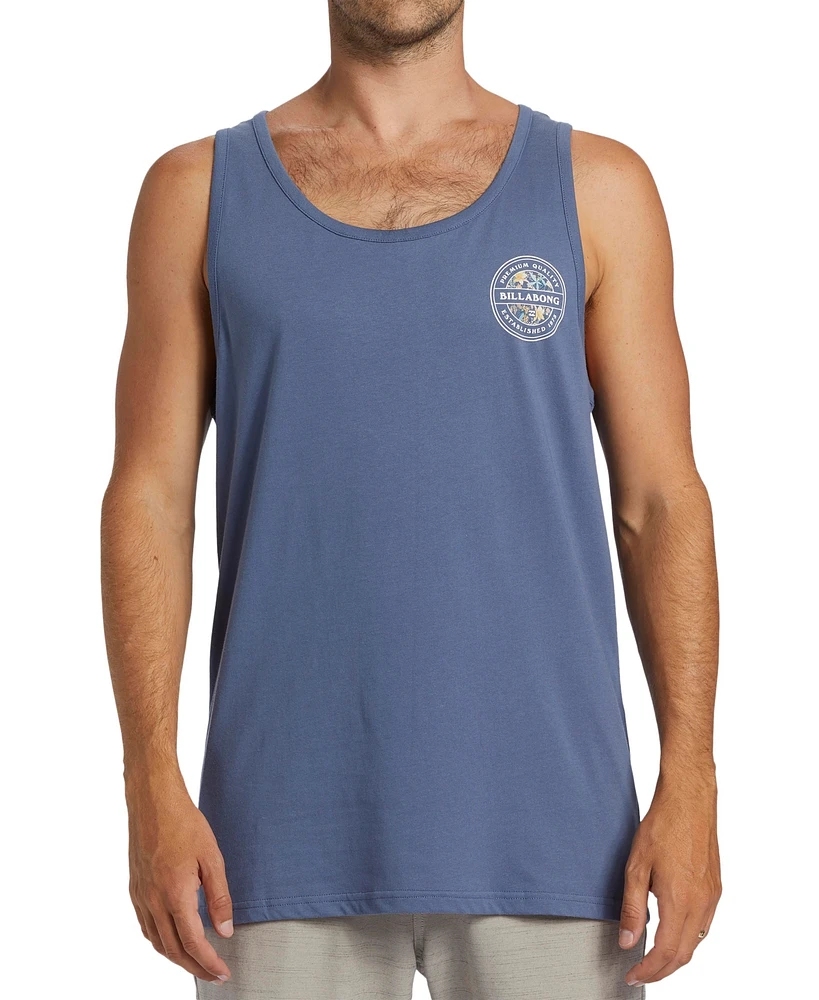 Billabong Men's Rotor Logo Graphic Cotton Tank