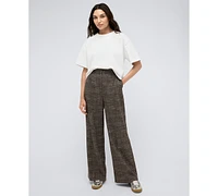 Kenneth Cole Women's High-Rise Wide-Leg Double-Pleated Pants