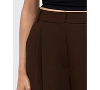 Kenneth Cole Women's Pleated High-Rise Wide-Leg Pants