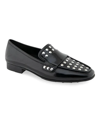 Aerosoles Women's Prince Studded Loafers - Faux Leather