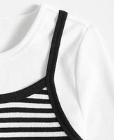 Epic Threads Little & Big Girls Stripe Layered-Look Long-Sleeve Top, Exclusively at Macy's