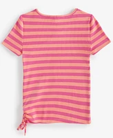 Epic Threads Little & Big Girls Kelsey Short-Sleeve Striped Faux-Wrap Top, Created for Macy's