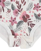 Huggies Baby Girls Organic Short Sleeve Bodysuits 3-Pack