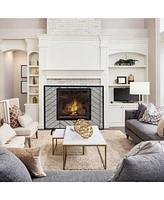 Sugift 38 x 31 Inch Single Panel Fireplace Screen