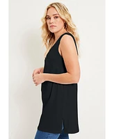 June + Vie Women's Scoopneck One Only Tunic Tank