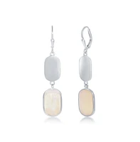 Simona Sterling Silver Polsihed and White Mother of Pearl Earrings