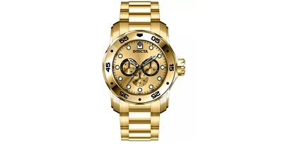 Invicta Men's Pro Diver Quartz Chronograph Gold Dial Watch