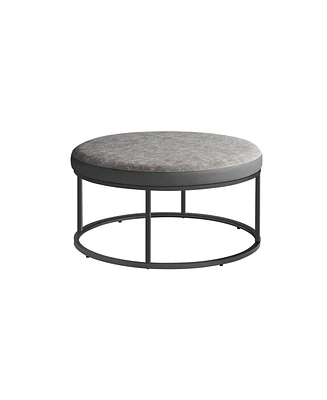 Slickblue Round Ottoman with Padded Seat