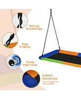 Costway 700lb Giant 60'' Platform Tree Swing Outdoor w/ 2 Hanging Straps