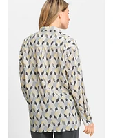 Olsen Women's Modern Retro Print Shirt