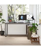 Famapy L-Shaped Beige Wood Computer Desk/ Writing Desk/ Office Desk