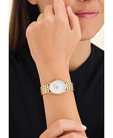 Rosefield Oval Women's Gold Tone Stainless Steel Bracelet Watch 29mm