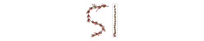 Floral Home 6' Red Berry Garland - Lifelike Christmas Holiday Decor for Home & Events - Festive Artificial Garland for Seasonal Decorations