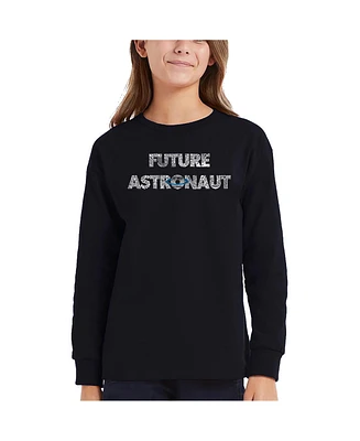 La Pop Art Girls Future Astronaut Word Long Sleeve T-Shirt