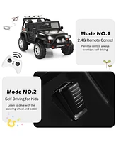 Gymax 12V Electric Kids Ride On Car Truck w/ MP3 Horn 2.4G Remote Control Black