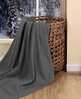 Superior Jena Cotton Textured Chevron Lightweight Woven Throw, 50" x 60"