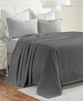 Superior Jena Cotton Textured Chevron Lightweight Woven Blanket