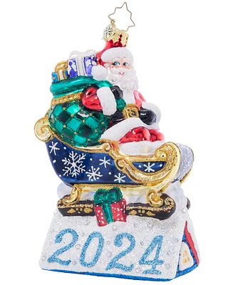 Christopher Radko Rooftop Parking Santa 2024 Ornament