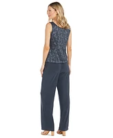 R & M Richards Petite Embellished Jacket, Sleeveless Top Pants Set