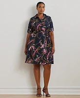 Lauren Ralph Plus Printed Shirtdress